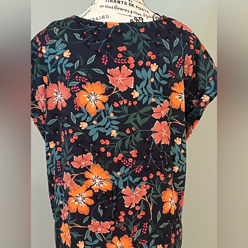 ZARA Trafaluc Navy Floral Maxi Dress | XS | Missing Belt | Excellent Condition - Picture 3 of 10